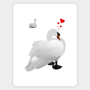 Swan in love Sticker